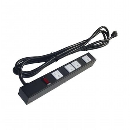 E-Dustry Power Strip, Surge, SJT, 5-15R, 5-15P, 12 ft., White E-98585